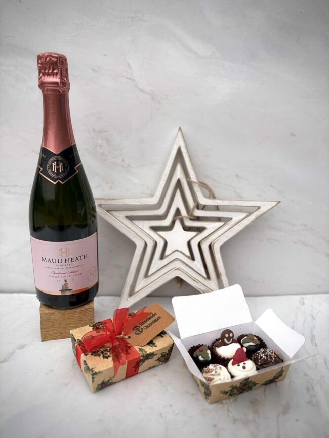 Sparkling Rose & Chocolates Gift Box